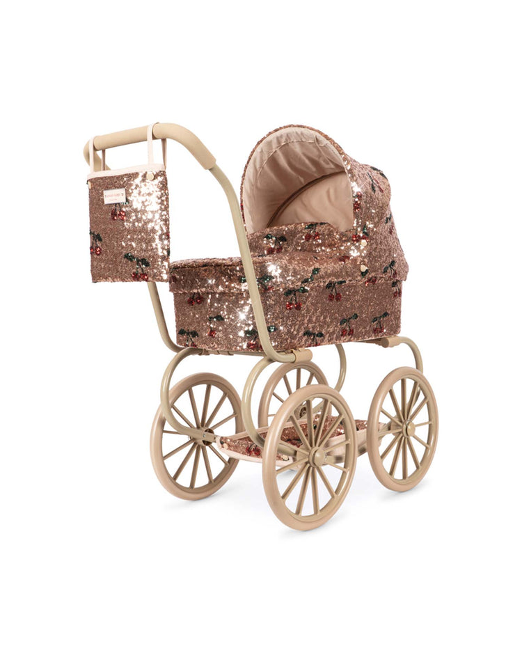 konges sløjd sparkly minnie doll pram in cherry sequin play Little