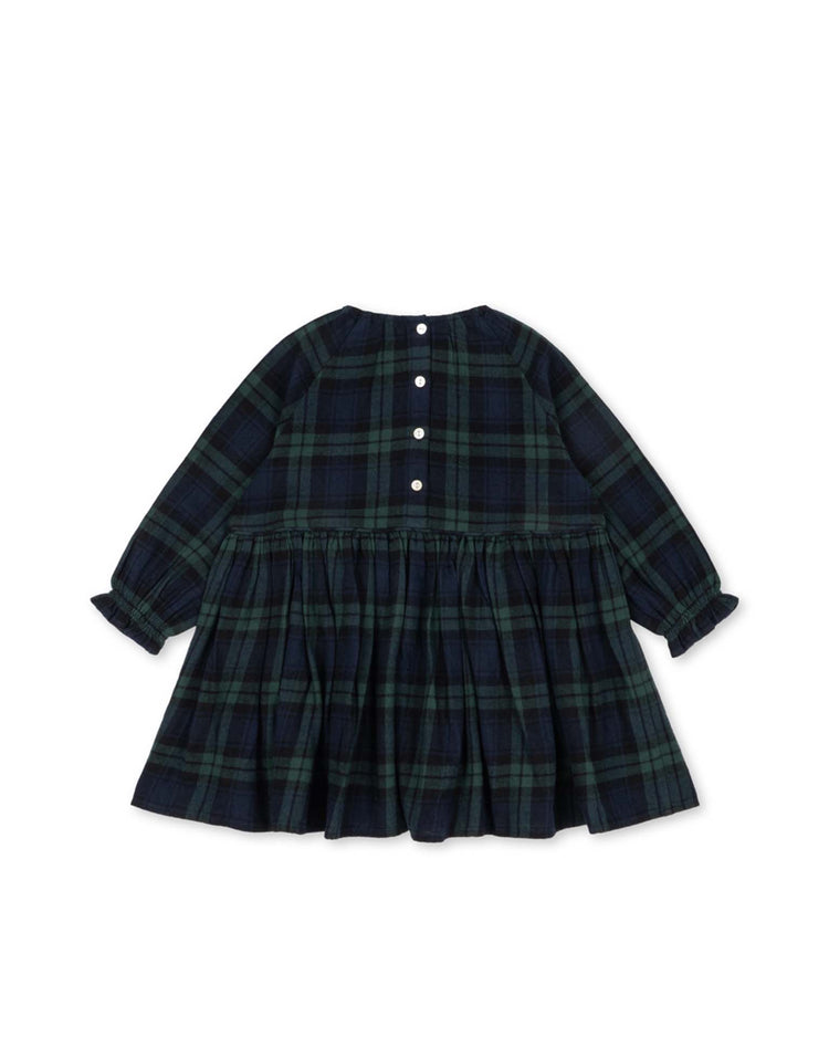 konges sløjd checky dress in green check kids Little