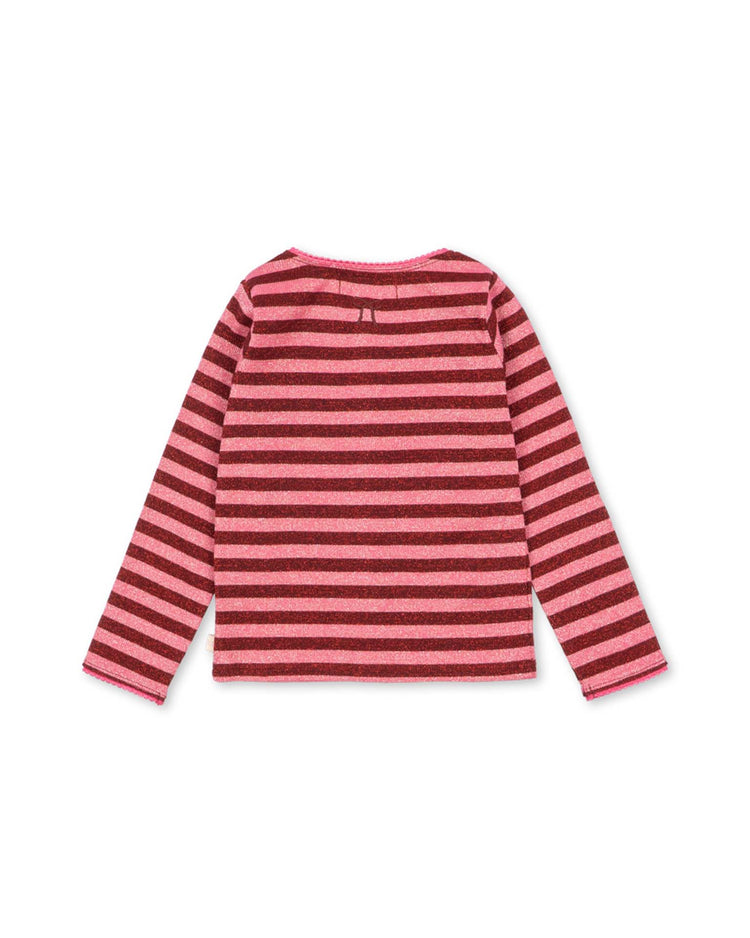 roli stripe cardigan in pinky stripe