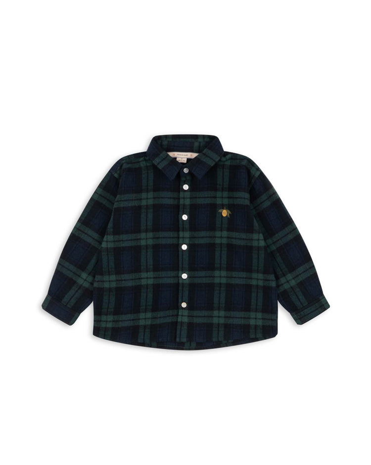 konges sløjd checky shirt in green check kids Little
