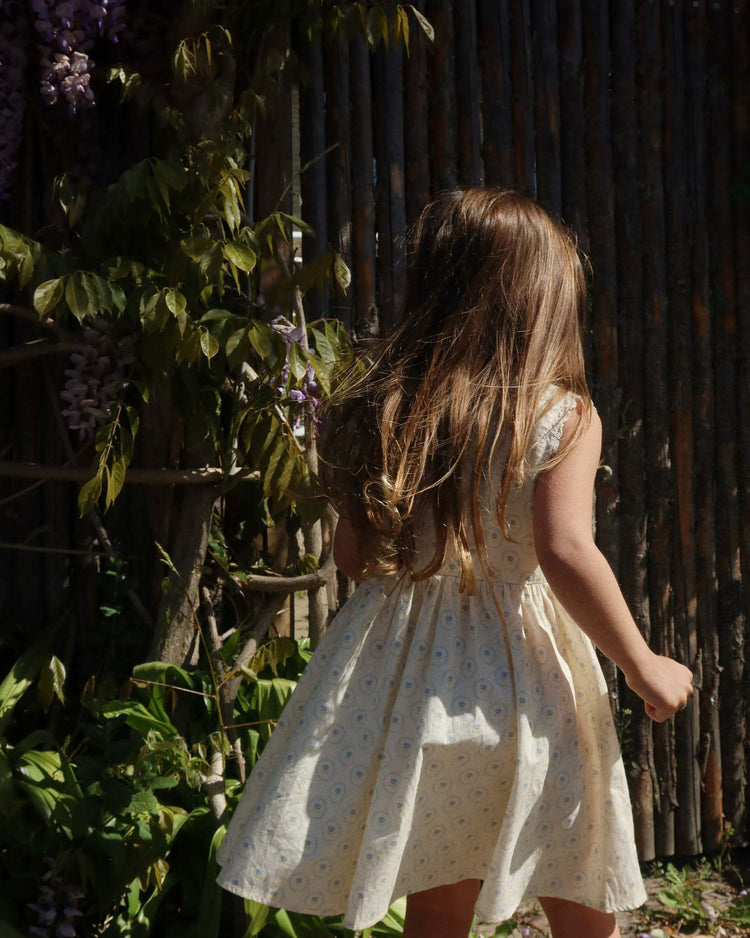 konges sløjd coeur lace dress in ciel mirage kids Little