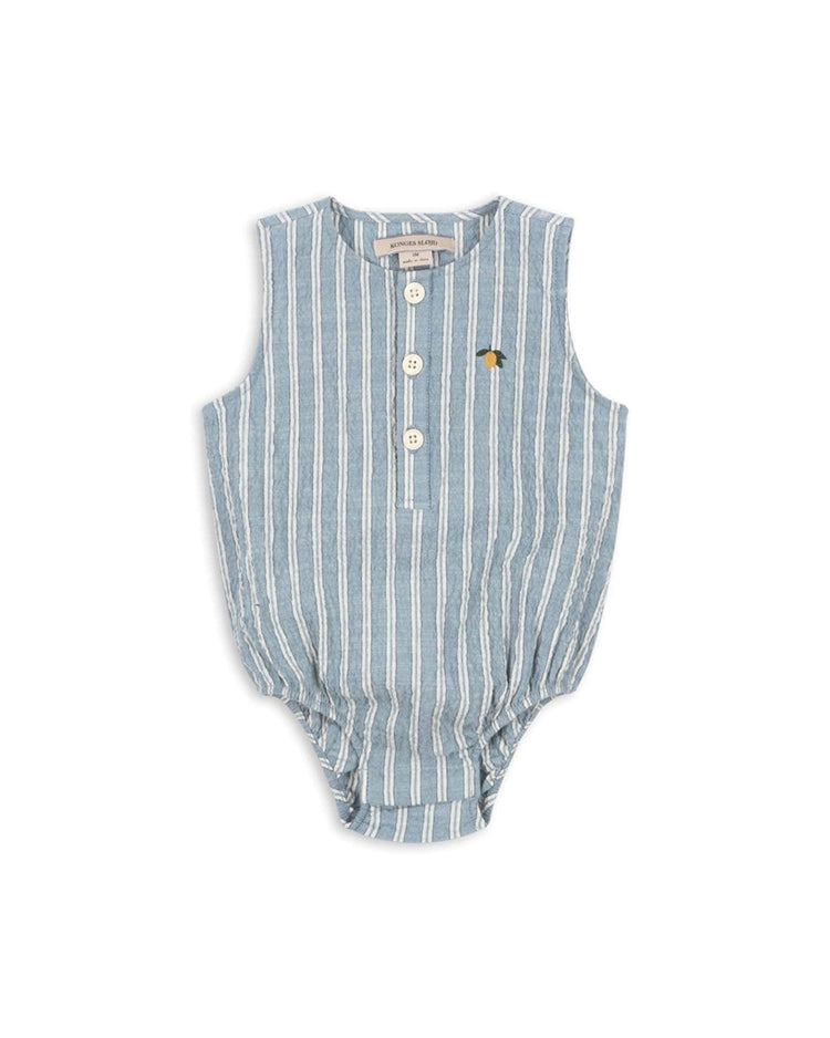 konges sløjd elliot romper in trio bleu stripe baby Little