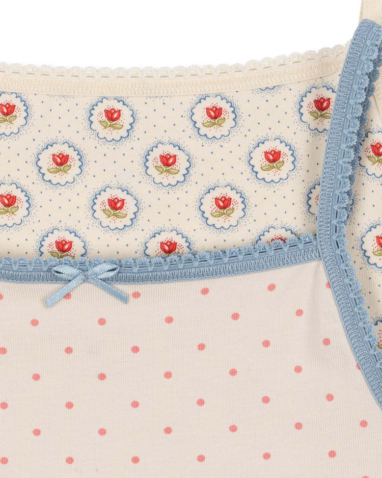 konges sløjd basic strap tops in pirouette dot + mirage kids Little