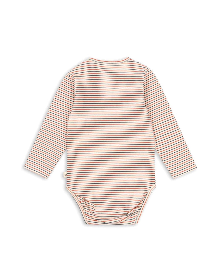 konges sløjd basic long sleeve body in stripe tricolore petit baby Little