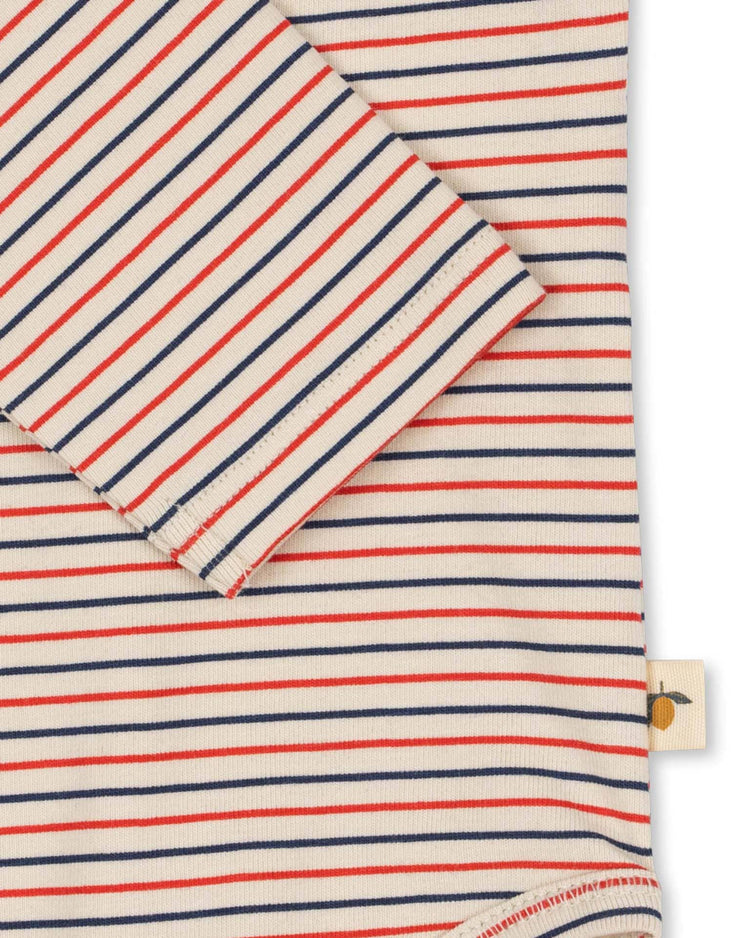 konges sløjd basic long sleeve body in stripe tricolore petit baby Little