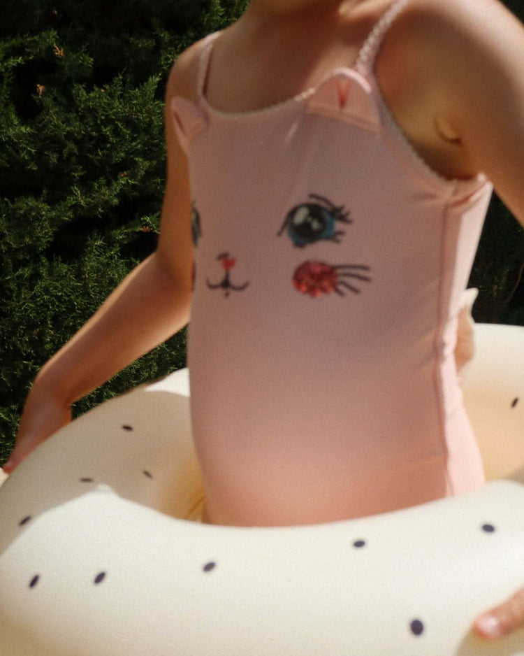 konges sløjd kitty swimsuit in powder pink kids Little