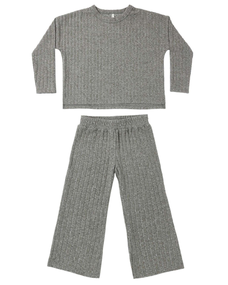 rylee + cru cozy rib knit set in evergreen kids Little