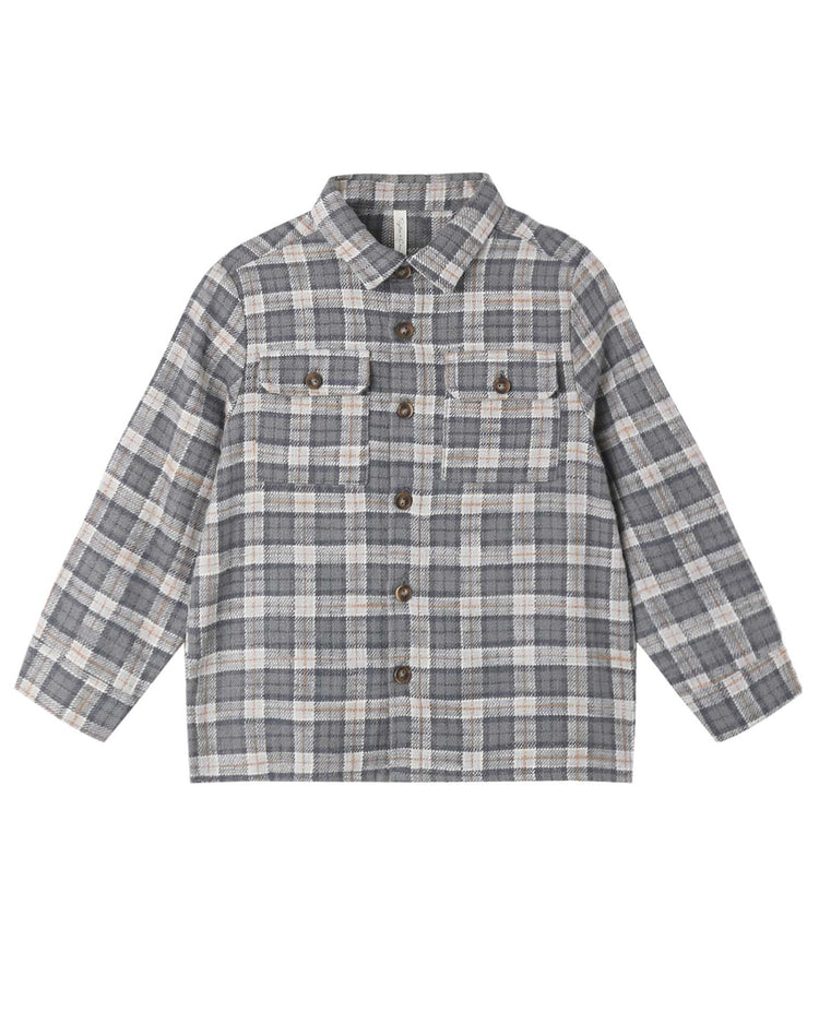 rylee + cru pocketed flannel shirt in winter plaid kids Little
