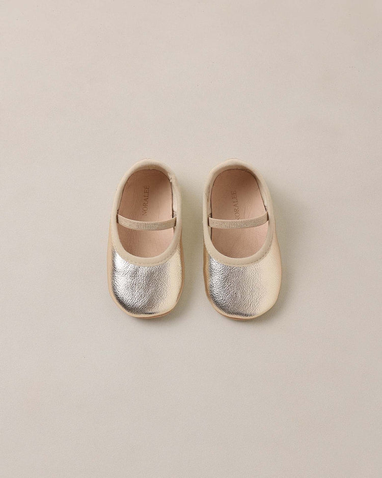 noralee baby ballet flats in gold sparkles kids Little
