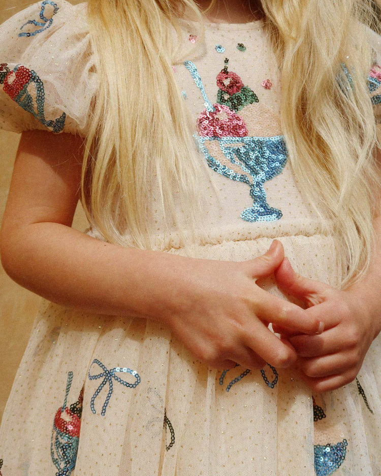 konges sløjd yvonne puff dress in gelato kids Little