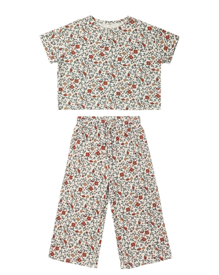 rylee + cru ruthie set in holiday floral kids Little