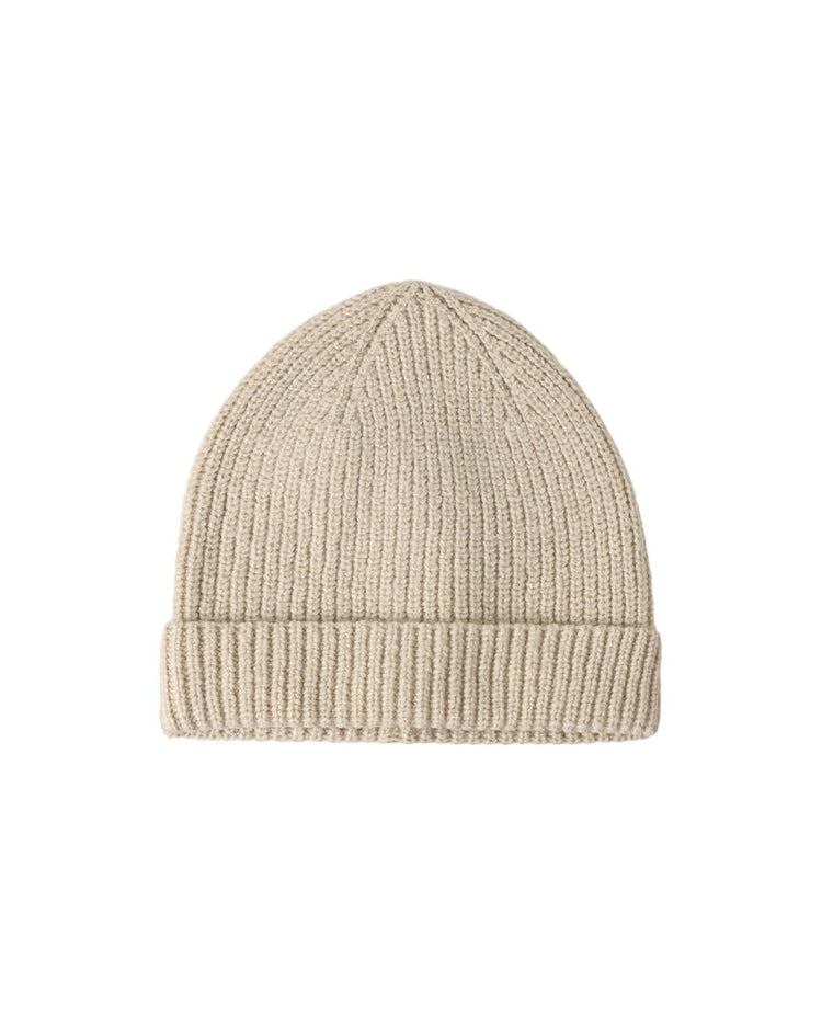 beanie in heathered parchment