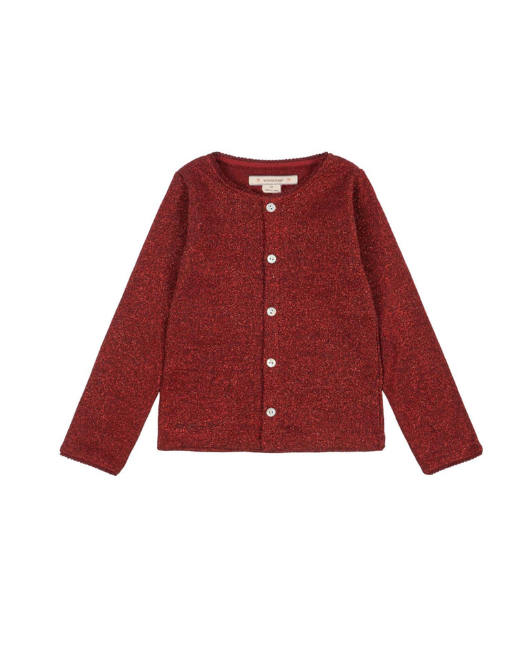 konges sløjd roli cardigan in red dahlia kids Little