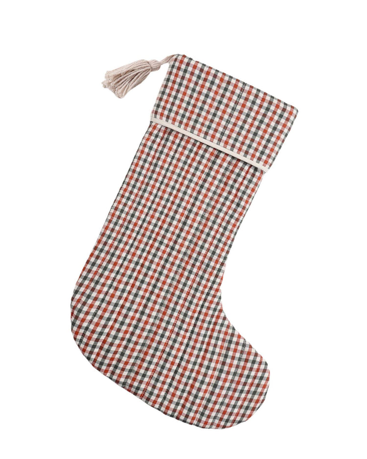 rylee + cru christmas stocking in holiday gingham home Little