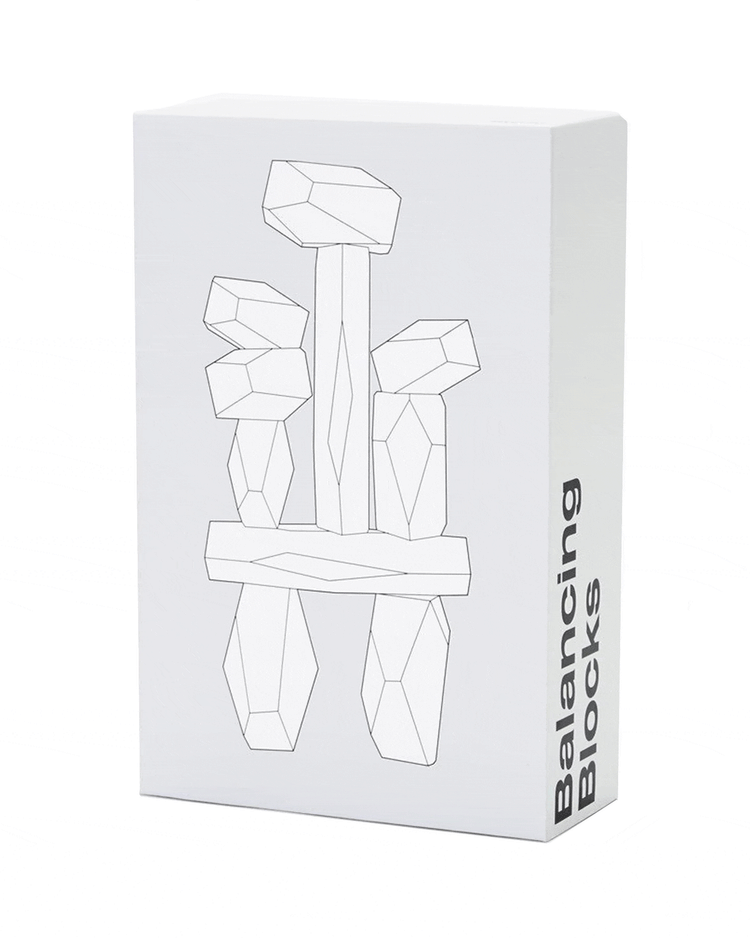 Little areaware play balancing blocks in white