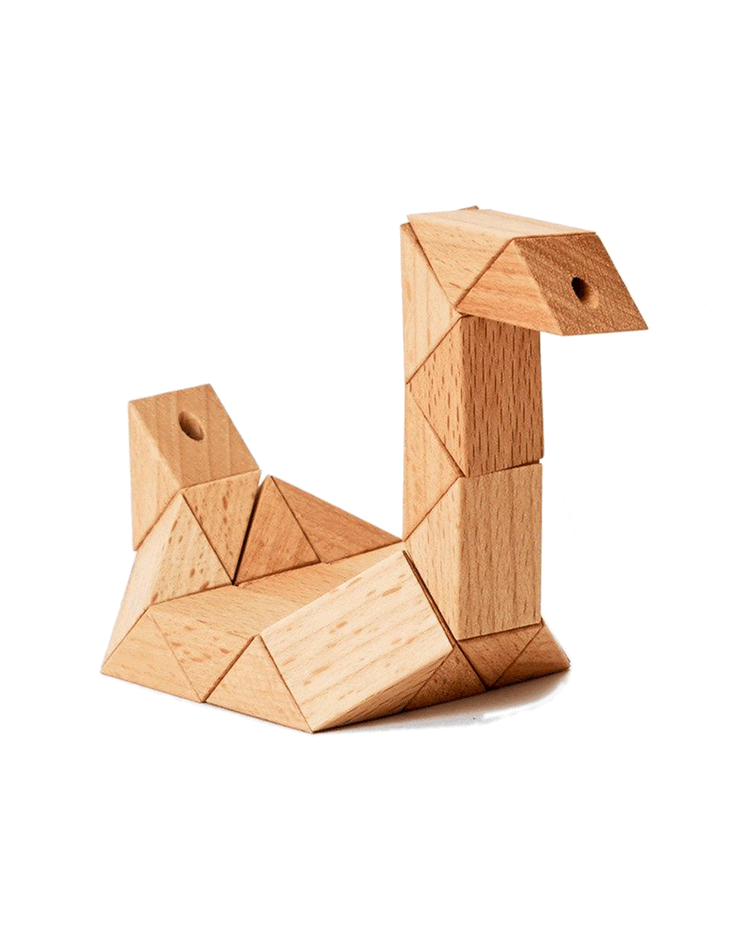 Little areaware play snake block in natural
