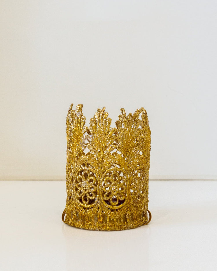 Little bailey + ava accessories small gold top hat crown