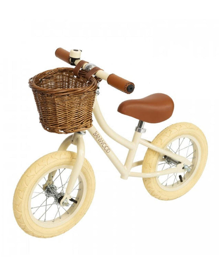 Little banwood play first go! balance bike in cream