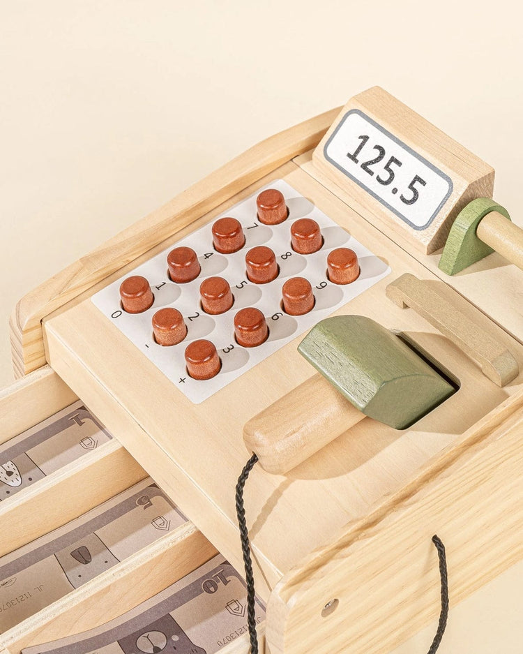Little coco village play wooden cash register