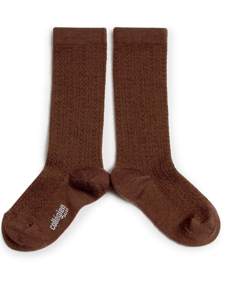 Little collegien accessories adèle knee socks in chocolat au lait