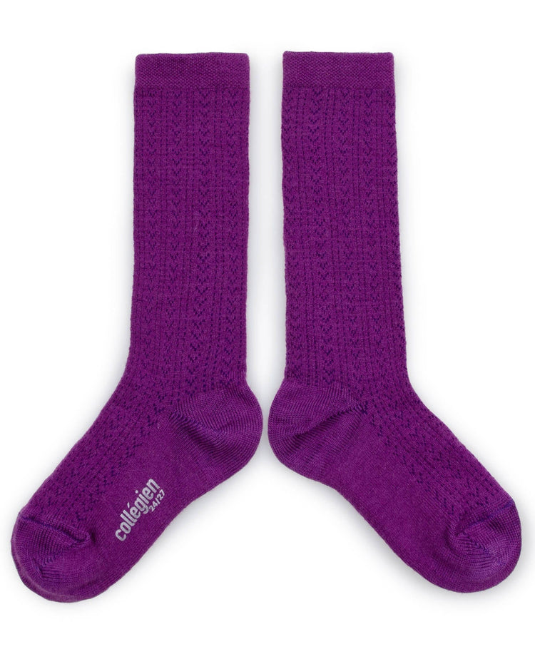 Little collégien accessories adèle knee socks in cyclamen