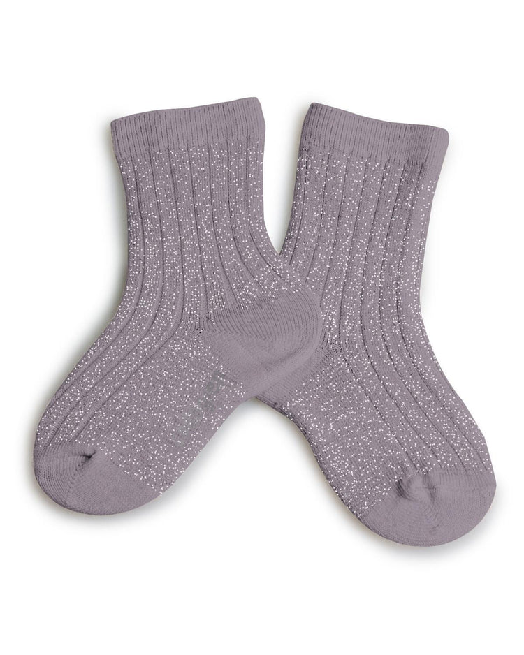 Little collegien accessories 18/20 glittery socks in glycine du japon
