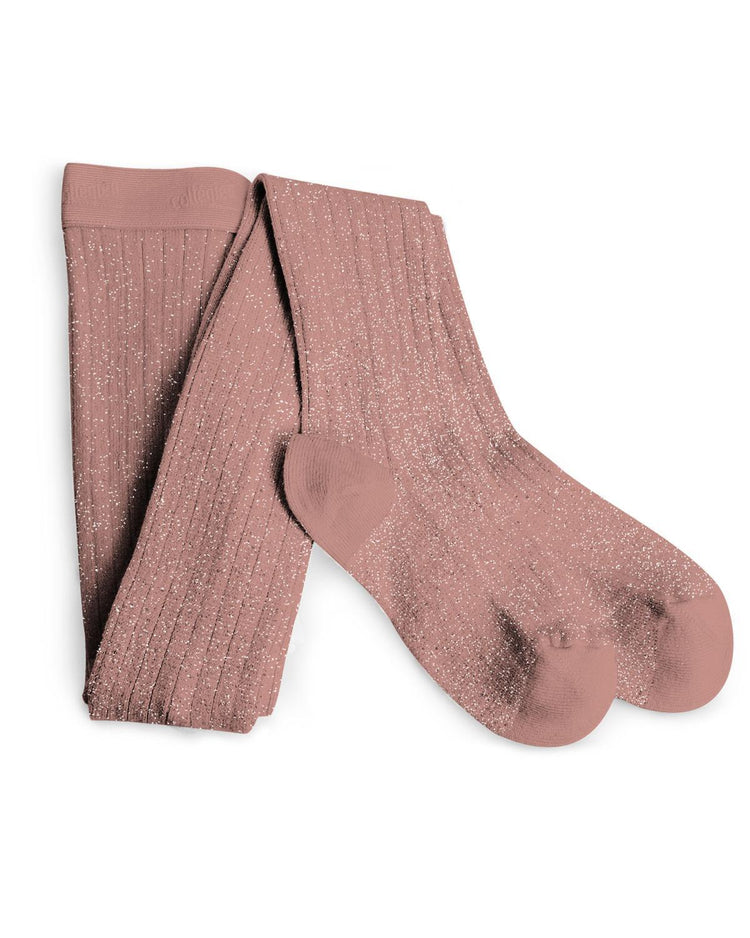 Little collegien accessories 0/3m glittery tights in bois de rose