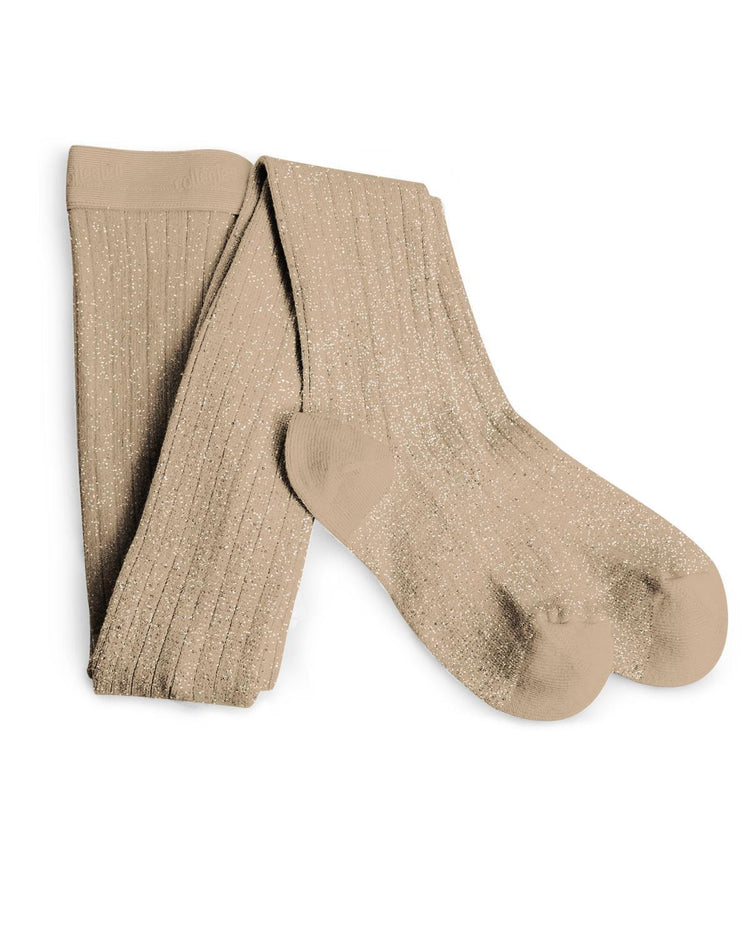 Little collegien accessories 0/3m glittery tights in petite taupe