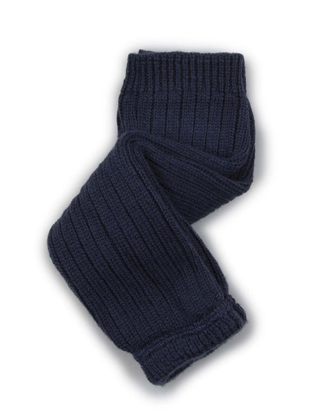 Collegien Eléonore Ribbed Merino Wool Legwarmers with pompoms, Noir de charbon main image 0