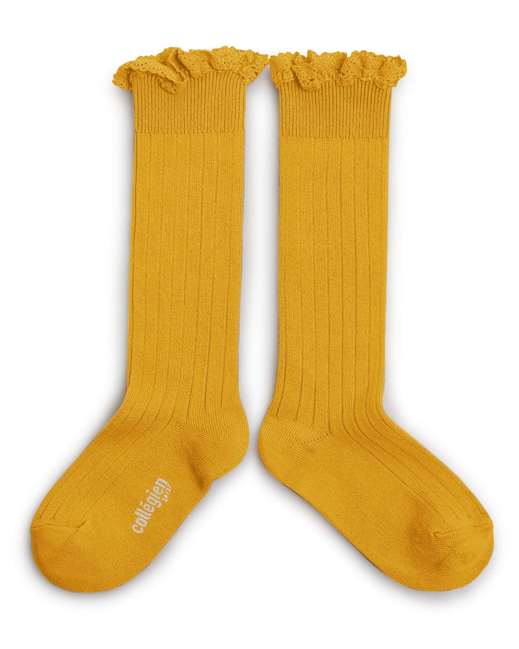 Little collegien accessories joséphine knee socks in curcuma