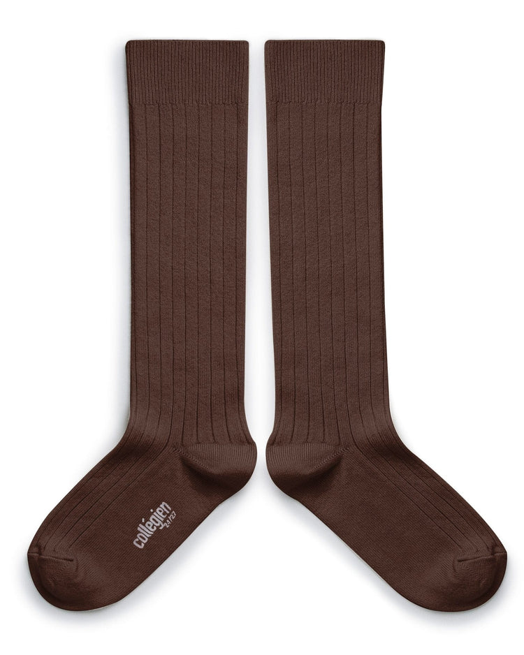 Little collegien accessories le haute knee socks in chocolat au lait