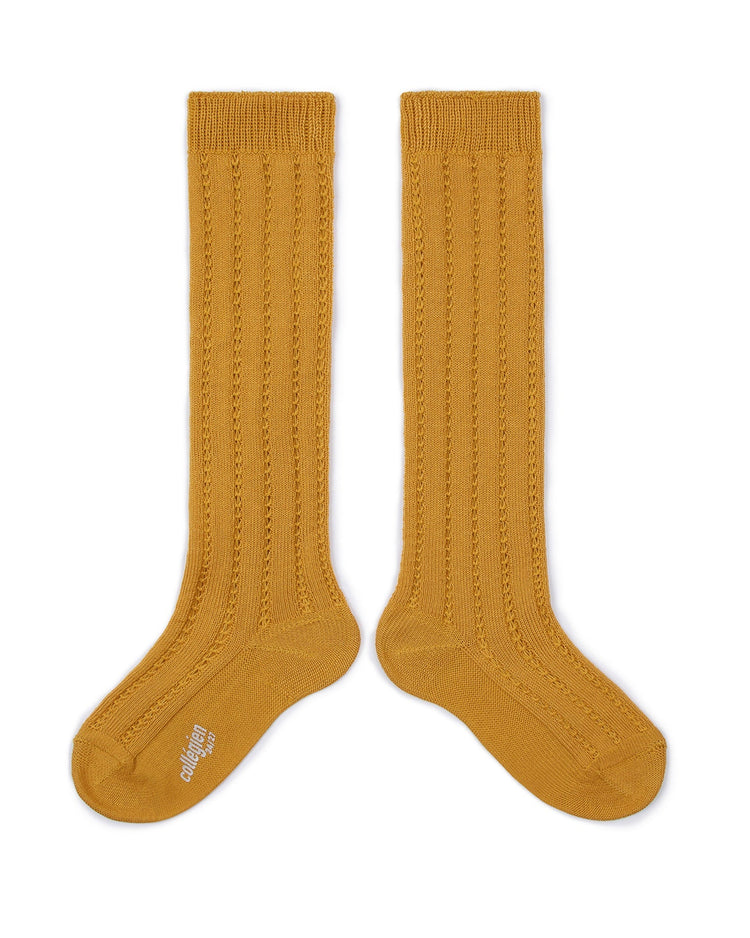 Little collegien accessories léonie knee socks in curcuma