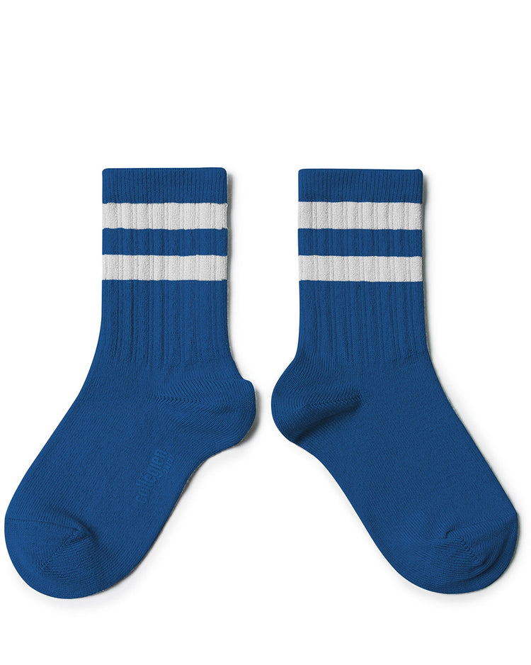 Little collegien accessories nico crew socks in bleu saphir