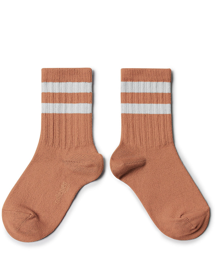 Little collegien accessories nico crew socks in bois de rose