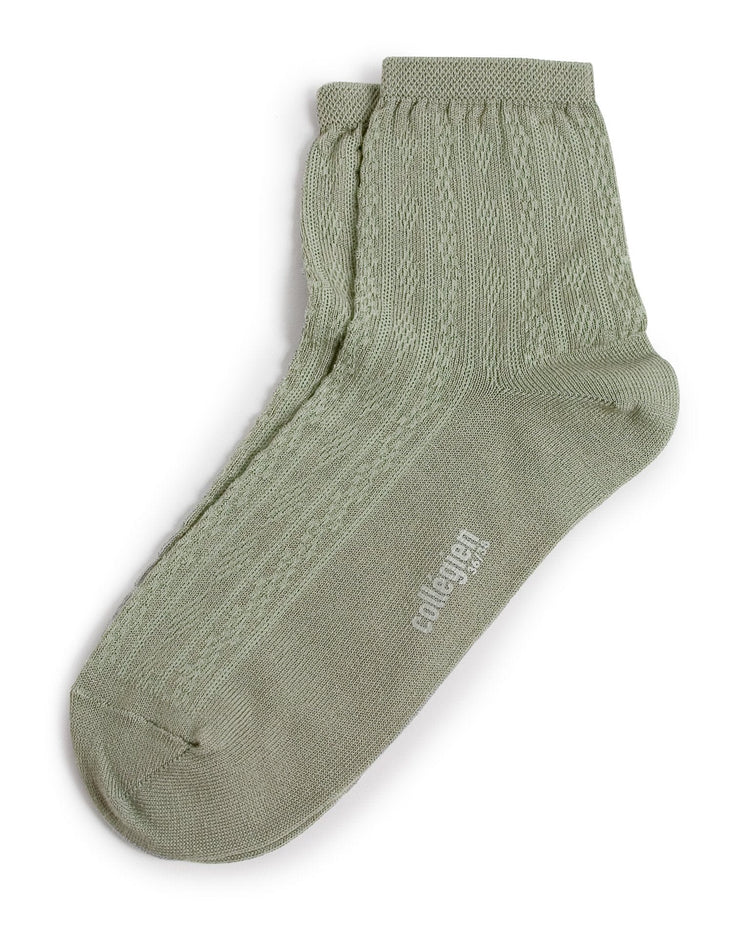 Little collegien accessories pointelle ankle socks in aigue marine