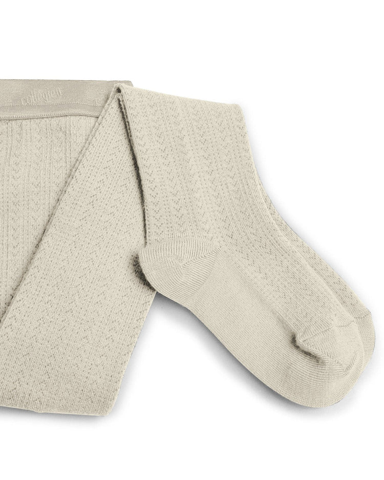 Little collegien accessories pointelle merino tights in doux agneaux