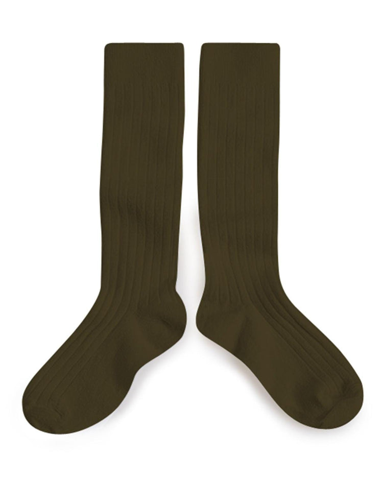 Little collegien accessories 18/20 ribbed knee high socks in cactus du mexique