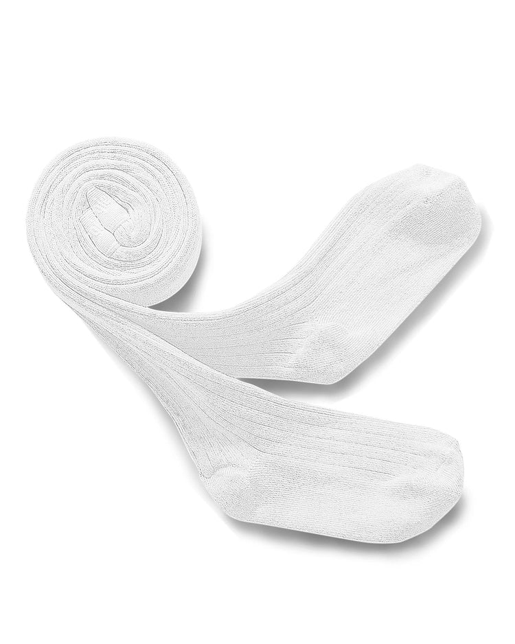 Little collegien accessories ribbed tights in blanc neige