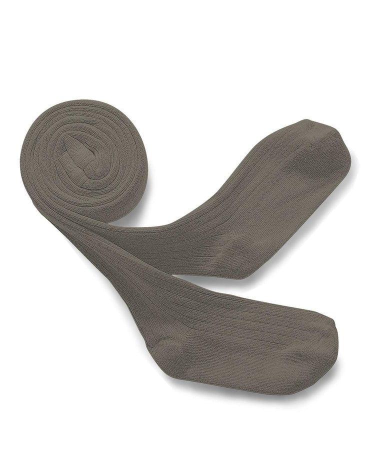Little collegien accessories 0/3m ribbed tights in brun de terre