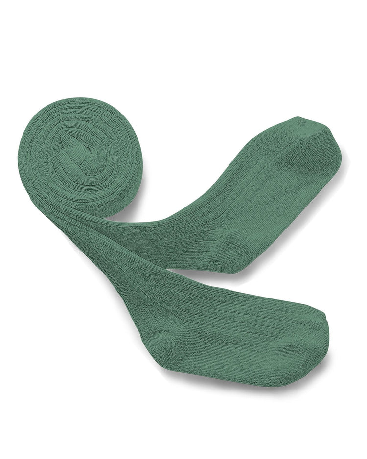 Little collegien accessories ribbed tights in celadon