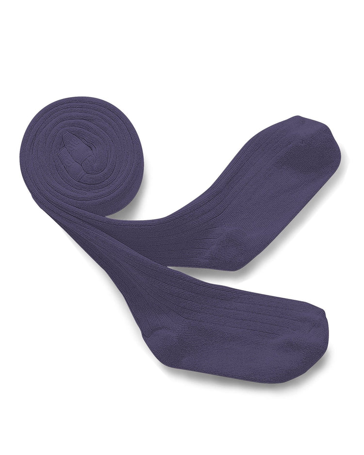 Little collegien accessories ribbed tights in fleur de lavande