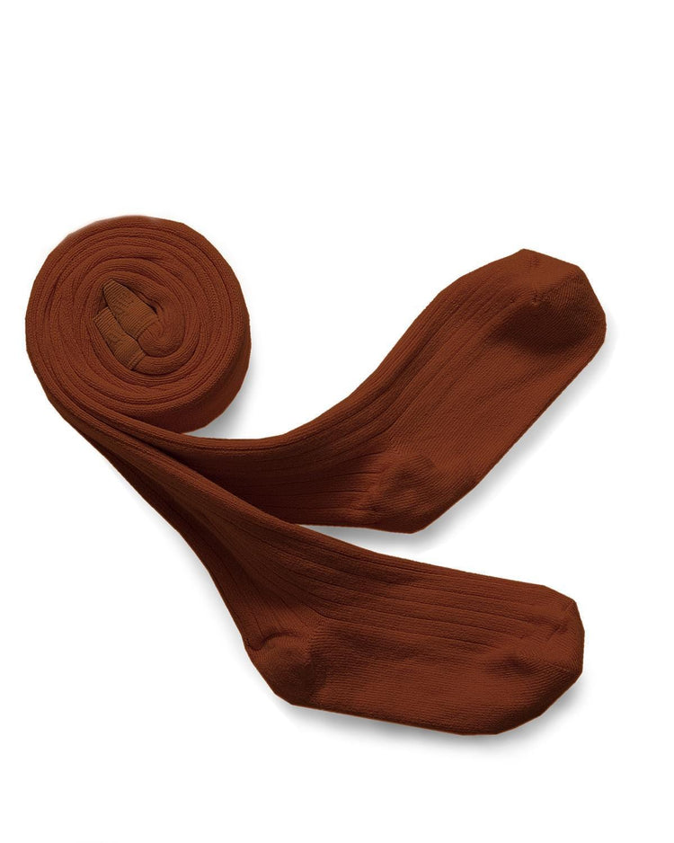 Little collegien accessories 18m ribbed tights in pain d'epice