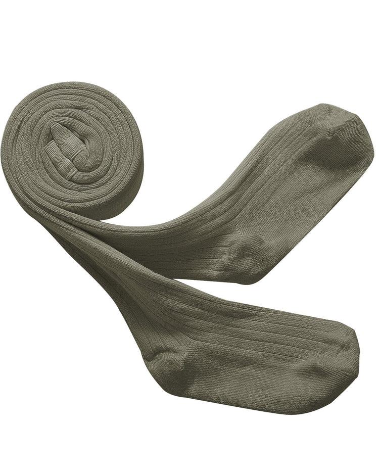 Little collegien accessories ribbed tights in sauge