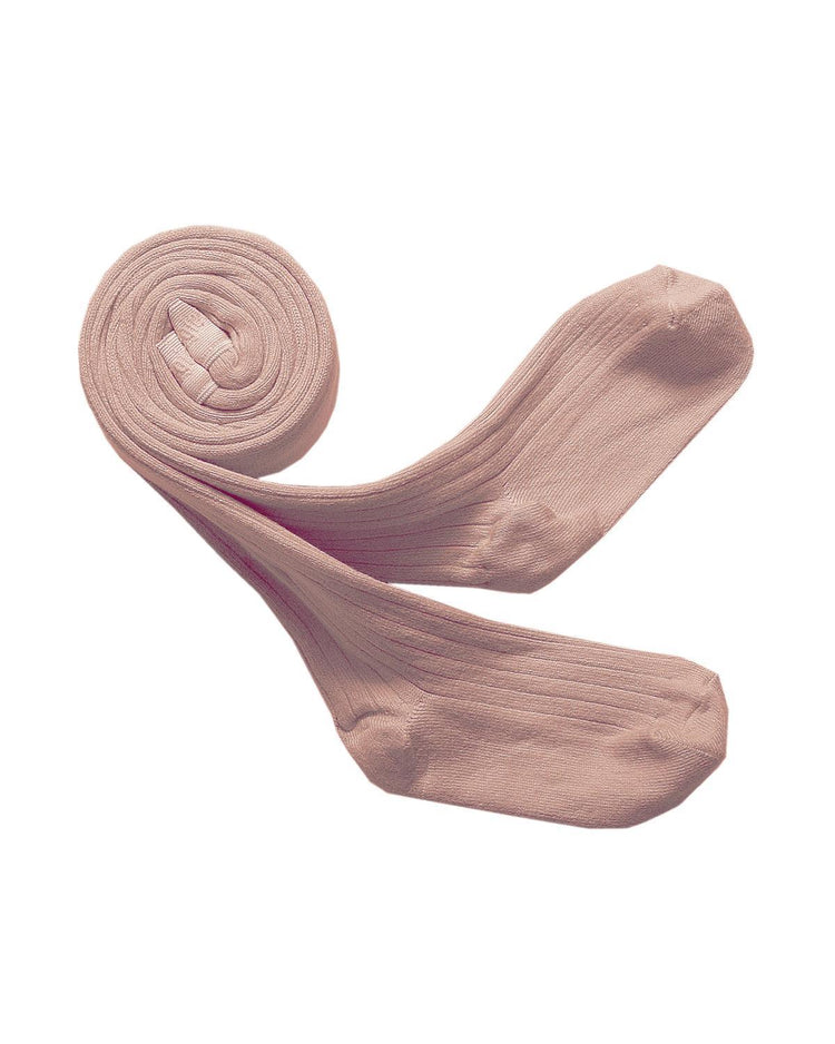 Little collegien accessories ribbed tights in vieux rose