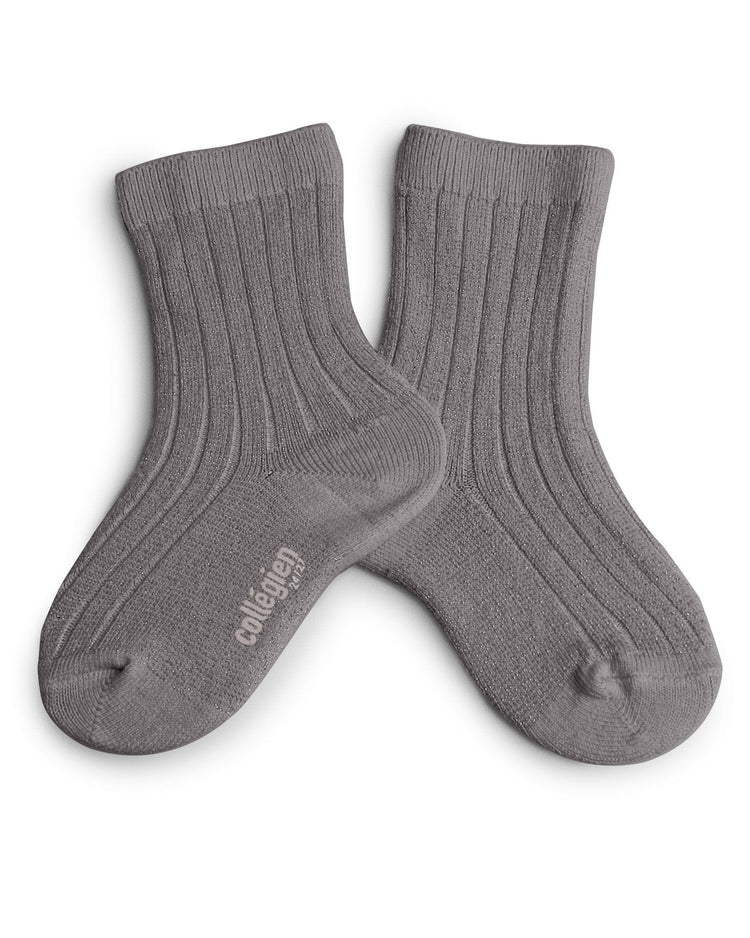 collegien victoire crew socks in gris galet accessories Little