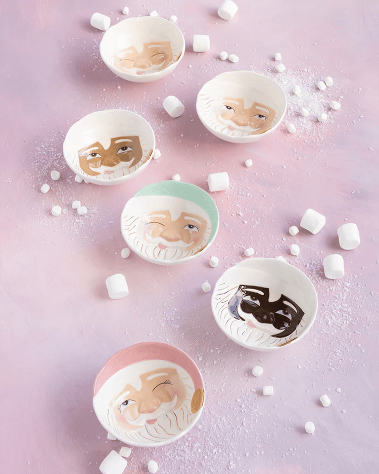 Little glitterville paper + party papa noel bowl eyes open