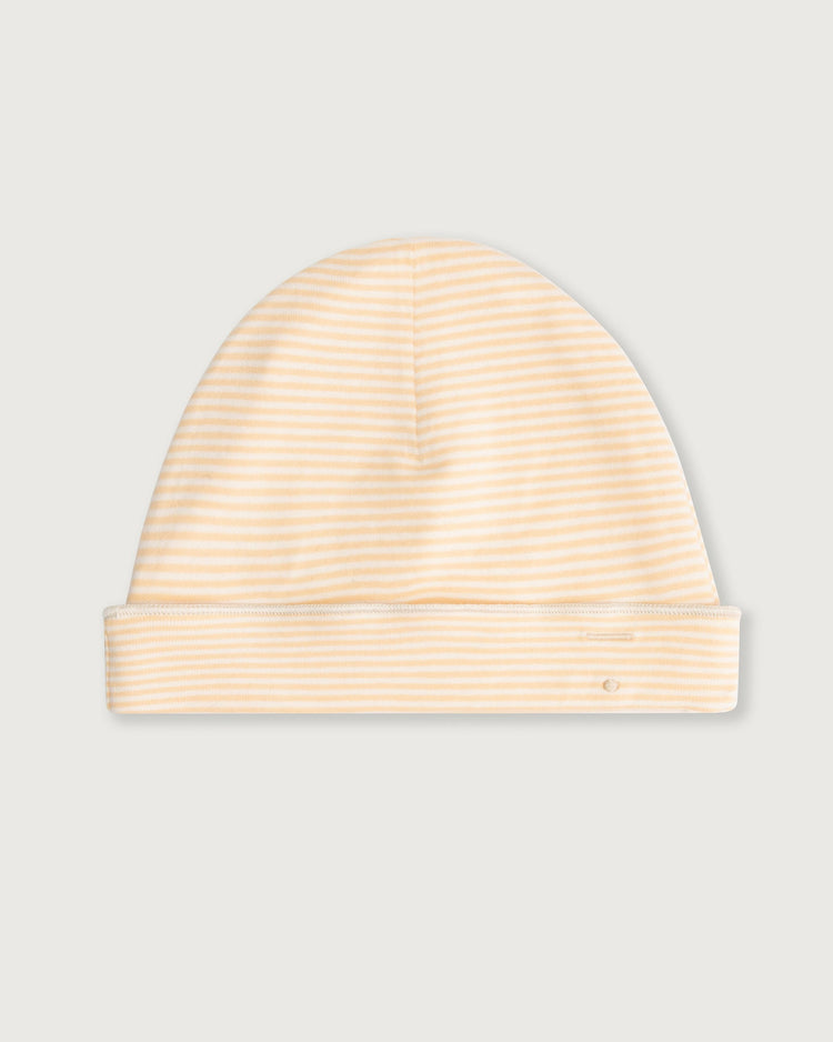 Little gray label baby accessories baby beanie in apricot + cream