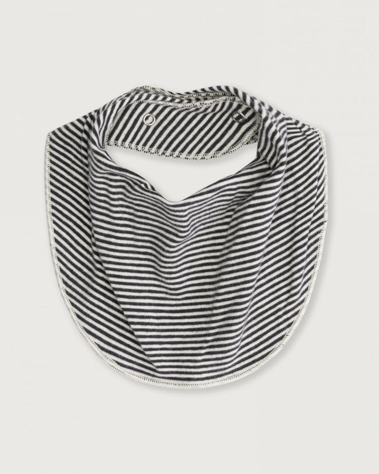Little gray label baby accessories baby bib in nearly black + cream