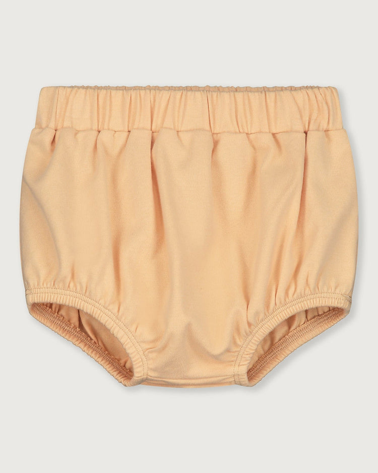 Little gray label baby girl baby bloomer in apricot