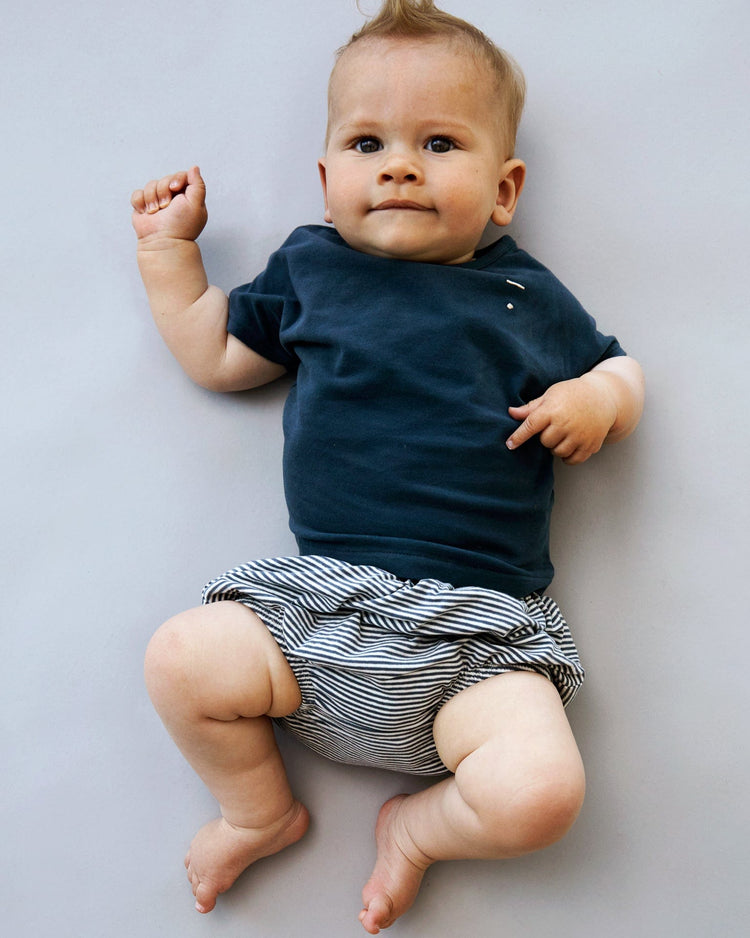 Little gray label baby girl baby bloomer in grey melange